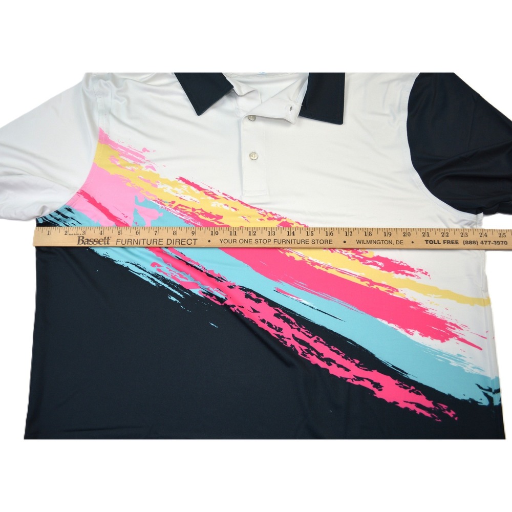 Chubbies Mens XL Performance Stretch Polo Golf Shirt Brushstroke Graphic - Picture 5 of 7
